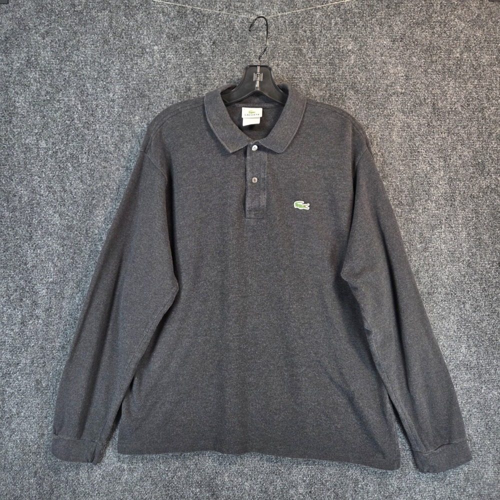 Lacoste Long Sleeve Polo Shirt Size 6 Men's XL‎ Embroidered Logo Preppy